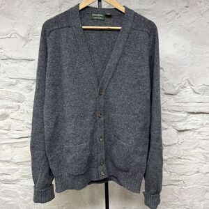 Vintage 80s 90s Savile Row Cardigan 100% Shetland Wool Knit Sweater Made in UK